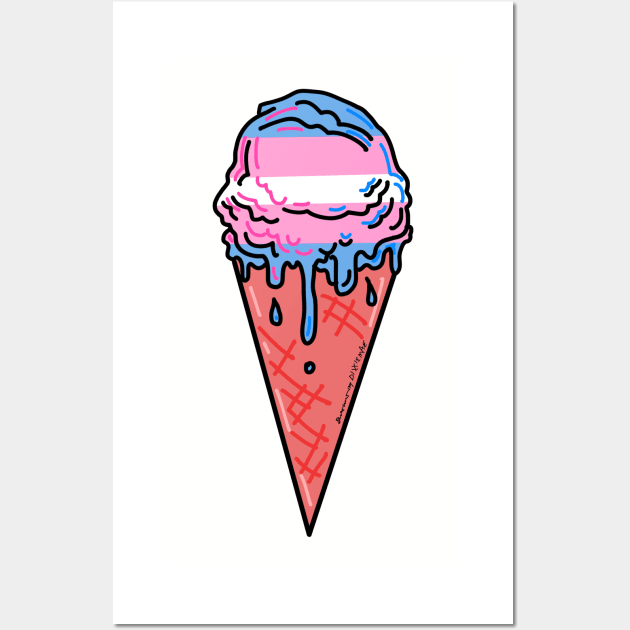 Trans Pride Cone (pocket) Wall Art by DixxieMae